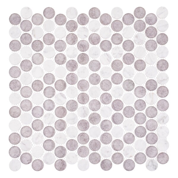 Andova Tiles SAMPLE- Space 3/4 in. Glass Mosaic Wall & Floor Tile - SAM-ANDMARB1011