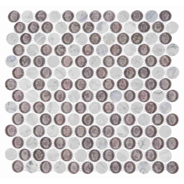 Andova Tiles SAMPLE- Space 3/4 in. Glass Mosaic Wall & Floor Tile - SAM-ANDMARB1011