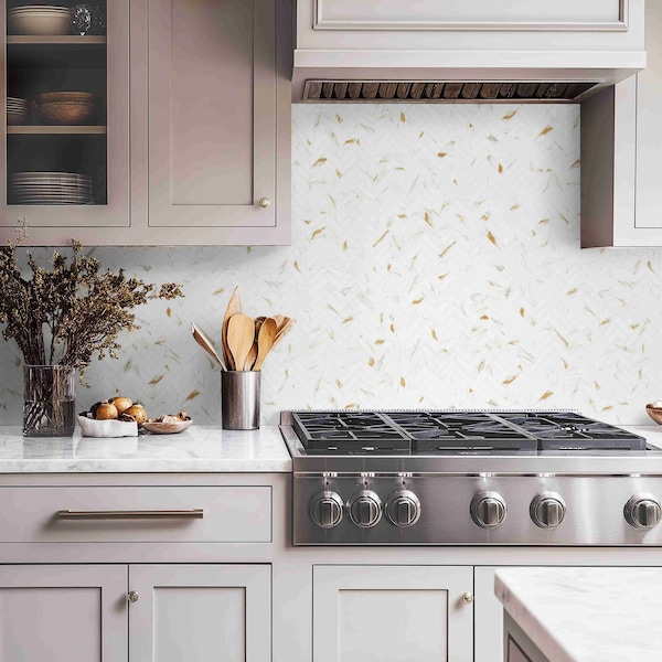 Msi Sample Calacatta Gold Herringbone Matte Porcelain Mosaic Floor And Wall Tile - ZOR-MD-0651-SAM