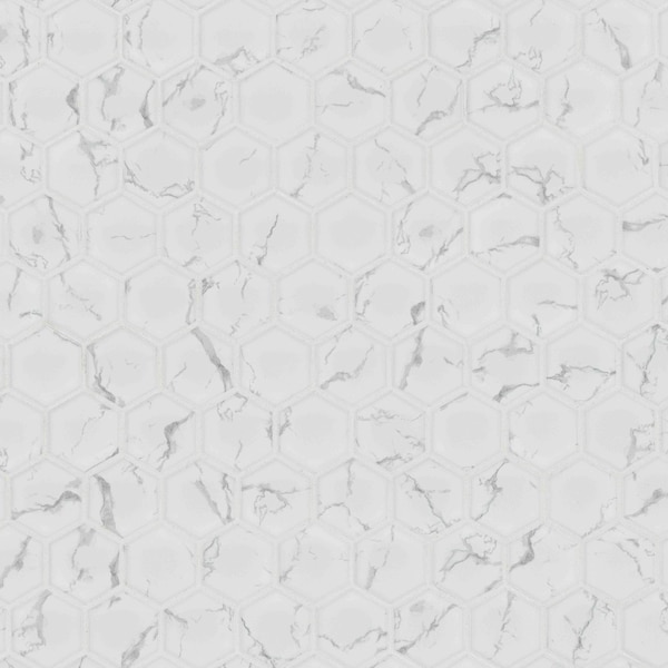 Msi Carrara Hexagon 11in x 13in Matte Porcelain Mosaic Floor And Wall Tile, 15PK - ZOR-MD-0649