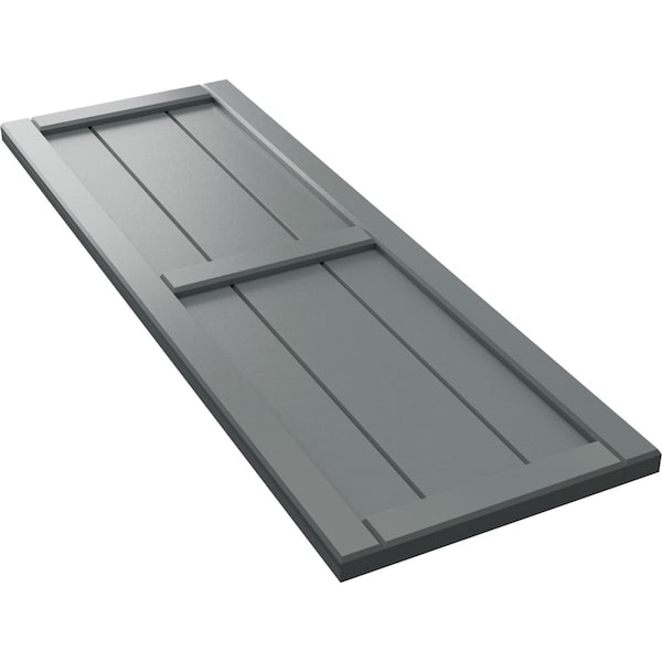 Ekena Millwork True Fit PVC, Four Board Framed Board-n-Batten Shutters, Ocean Swell, 21 1/2W x 80H, PR - TFP101BF21X080CH