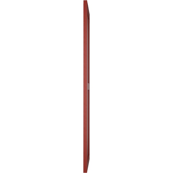Ekena Millwork True Fit PVC Farmhouse/Flat Panel Combination Fixed Mount Shutters, Pepper Red, 12W x 72H, PR - TFP101FC12X072MR
