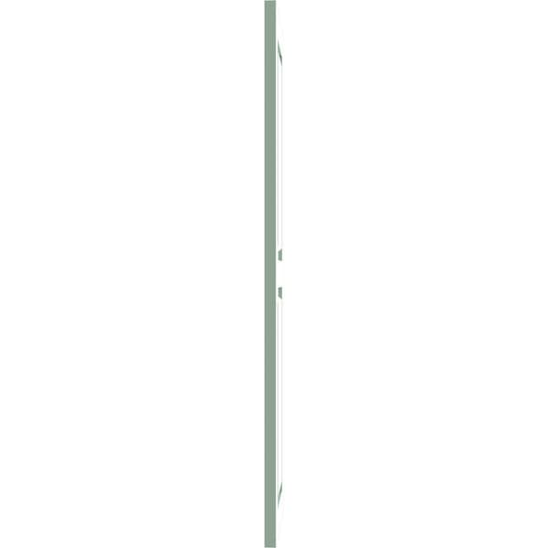 Ekena Millwork True Fit PVC, Two Equal Raised Panel Shutters, Seaglass, 18W x 33H, PR - TFP101RPF18X033SG