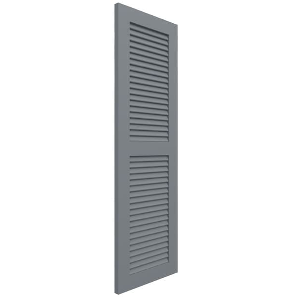 Ekena Millwork True Fit PVC Two Equal Louver Shutters, Ocean Swell, 15W x 73H, PR - TFP101LVF15X073CH