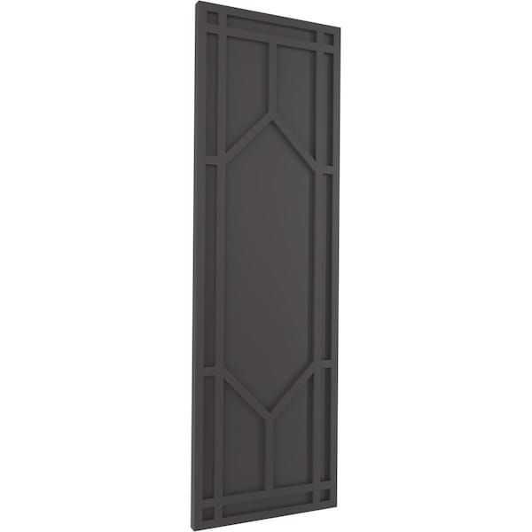 Ekena Millwork True Fit PVC Shaker Fixed Mount Shutters, Shadow Mountain, 12W x 78H, PR - TFP001SK12X078SM