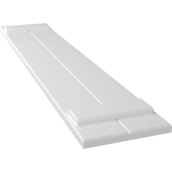 Ekena Millwork True Fit PVC Two Board Joined Board-n-Batten Shutters, Unfinished, 10 3/4W x 65H, PR - TFP101BBF11X065UN