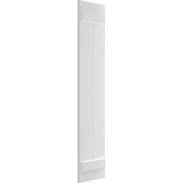 Ekena Millwork True Fit PVC Two Board Joined Board-n-Batten Shutters, Unfinished, 10 3/4W x 65H, PR - TFP101BBF11X065UN