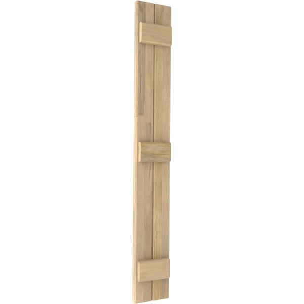 Ekena Millwork Americraft 2-Board (3 Batten) Exterior Real Wood Joined Board-n-Batten Shutters, ARW401BB207X84UNH, PR - ARW401BB207X84UNH