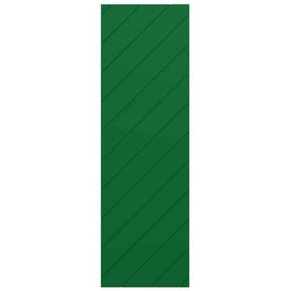Ekena Millwork 15W x 74H True Fit PVC Diagonal Slat Modern Style Fixed Mount Shutters, Viridian Green, PR - TFP001DG15X074HG