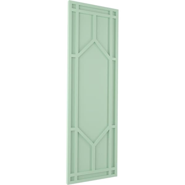 Ekena Millwork True Fit PVC Shaker Fixed Mount Shutters, Seaglass, 18W x 59H, PR - TFP001SK18X059SG