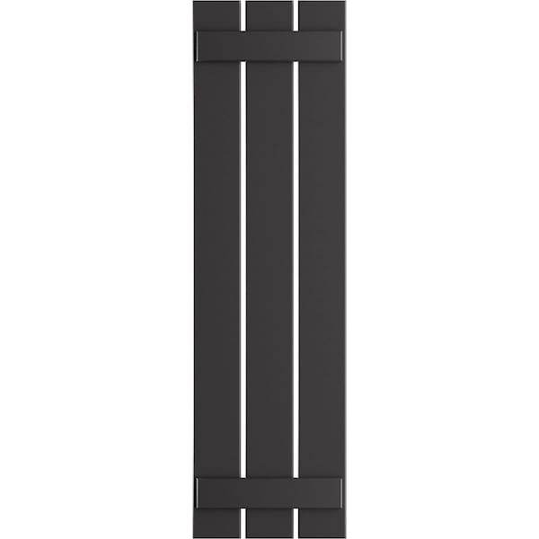 Ekena Millwork True Fit PVC, Three Board Spaced Board-n-Batten Shutters, Shadow Mountain , 17 1/8W x 66H, PR - TFP101SBF17X066SM