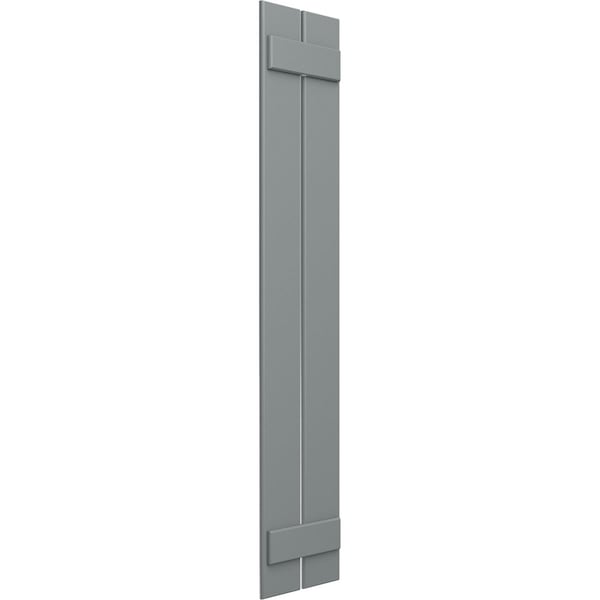 Ekena Millwork True Fit PVC Two Board Spaced Board-n-Batten Shutters, Ocean Swell, 11 1/4W x 36H, PR - TFP101SBF11X036CH