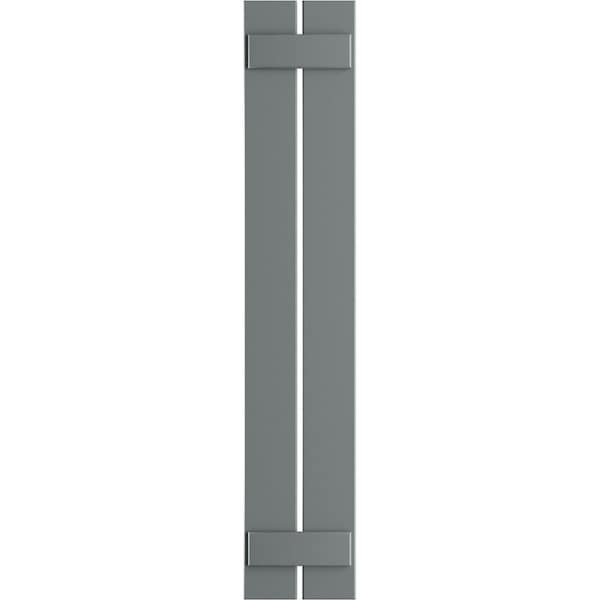 Ekena Millwork True Fit PVC Two Board Spaced Board-n-Batten Shutters, Ocean Swell, 11 1/4W x 36H, PR - TFP101SBF11X036CH