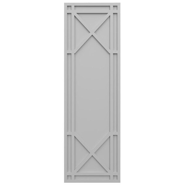 Ekena Millwork True Fit PVC Bungalow Fixed Mount Shutters, Primed, 12"W x 59"H - TFP001BG12X059PR