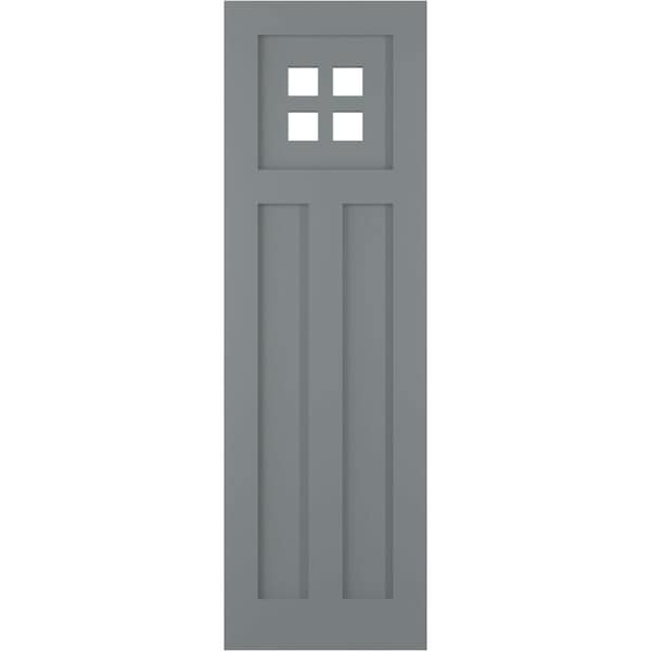 Ekena Millwork True Fit PVC San Antonio Mission Style Fixed Mount Shutters, Ocean Swell, 15W x 78H, PR - TFP001ST15X078CH