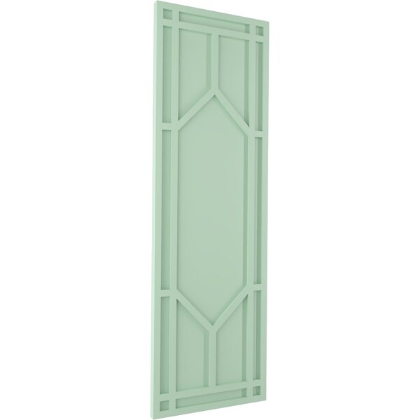 Ekena Millwork True Fit PVC Shaker Fixed Mount Shutters, Seaglass, 12W x 43H, PR - TFP001SK12X043SG