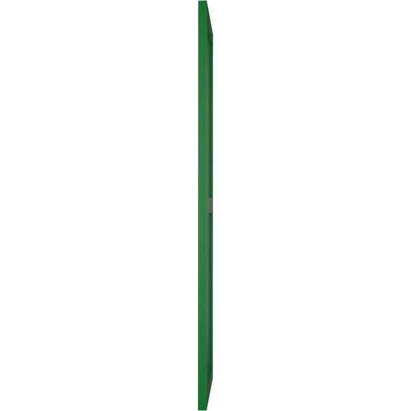 Ekena Millwork True Fit PVC Farmhouse/Flat Panel Combination Fixed Mount Shutters, Viridian Green, 15W x 45H, PR - TFP101FC15X045HG