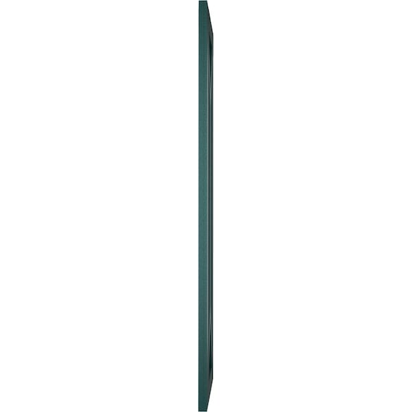 Ekena Millwork True Fit PVC San Carlos Mission Style Fixed Mount Shutters, Thermal Green, 15W x 37H, PR - TFP001SC15X037FG