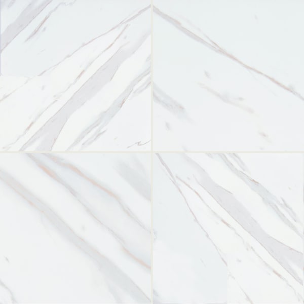 Msi Pietra Calacatta 24 In. X 24 In. Glazed Porcelain Floor And Wall Tile, 4PK - ZOR-PT-0407