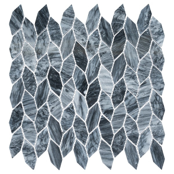 Andova Tiles SAMPLE Channing Elongated Hex 1 x 25 Marble Honeycomb Mosaic Wall  Floor Tile - SAM-ANDCHA138