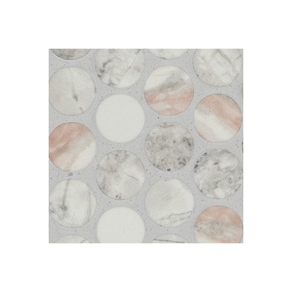 Msi Briar Rosa Pennyround 12  in. X 12  in. Matte Glass Mosaic Tile, 15PK - ZOR-MD-0623