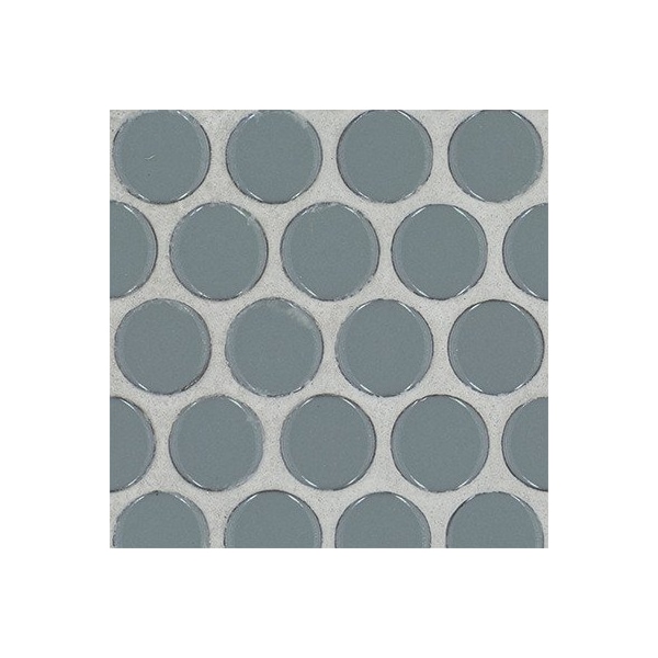 Msi Cielo Azul Pennyround 11  in. X 12  in. Glossy Porcelain Mosaic Floor And Wall Tile, 15PK - ZOR-MD-0626