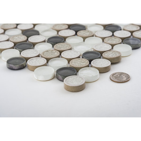 Andova Tiles SAMPLE Polka 1 x 1 Penny Round Mosaic Tile - SAM-ANDPOL213