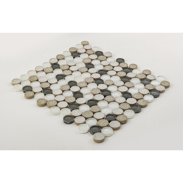 Andova Tiles SAMPLE Polka 1 x 1 Penny Round Mosaic Tile - SAM-ANDPOL213
