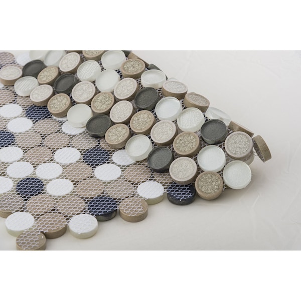 Andova Tiles SAMPLE Polka 1 x 1 Penny Round Mosaic Tile - SAM-ANDPOL213