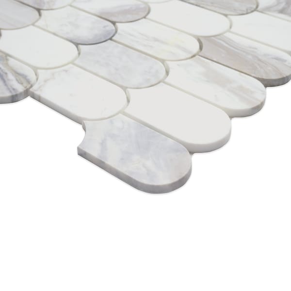 Msi Edessa Scallop Sample Polihsed Marble Mosaic Floor And Wall Tile - ZOR-MD-0618-SAM