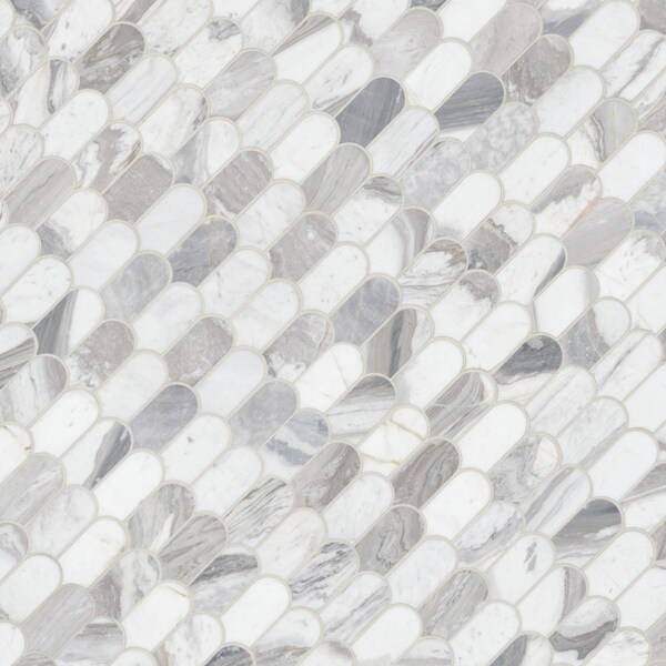 Msi Edessa Scallop Sample Polihsed Marble Mosaic Floor And Wall Tile - ZOR-MD-0618-SAM