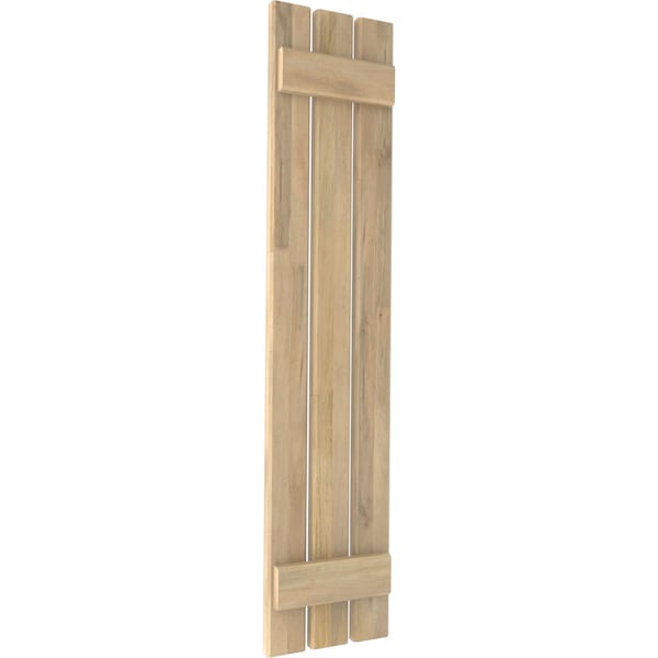 Ekena Millwork Americraft 3-Board (2 Batten) Exterior Real Wood Spaced Board-n-Batten Shutters, ARW101SB311X77UNH, PR - ARW101SB311X77UNH
