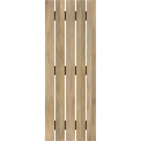 Ekena Millwork Americraft 5-Board (3 Batten) Exterior Real Wood Spaced Board-n-Batten Shutters, ARW401SB519X59UNH, PR - ARW401SB519X59UNH