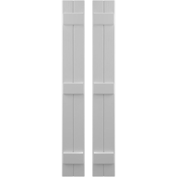 Ekena Millwork Americraft 2-Board (3 Batten) Exterior Real Wood Joined Board-n-Batten Shutters, ARW401BB207X75PRH - ARW401BB207X75PRH