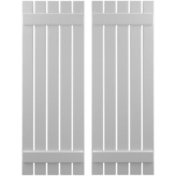 Ekena Millwork Americraft 5-Board (2 Batten) Exterior Real Wood Spaced Board-n-Batten Shutters, ARW101SB519X69PRH - ARW101SB519X69PRH