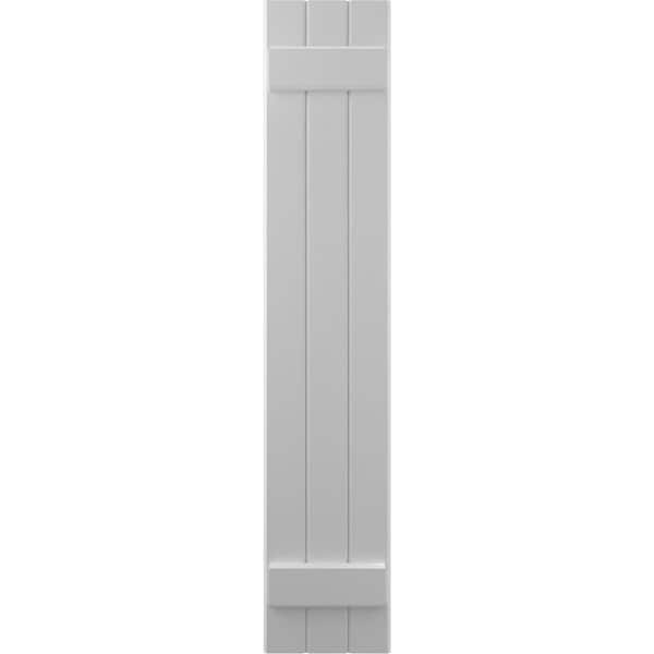 Ekena Millwork Americraft 3-Board (2 Batten) Exterior Real Wood Joined Board-n-Batten Shutters, ARW101BB311X63PRH - ARW101BB311X63PRH