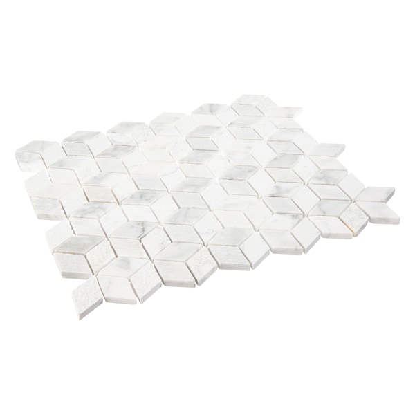 Andova Tiles SAMPLE Cubit 1 x 2 Marble Grid Mosaic Wall  Floor Tile - SAM-ANDCUB325