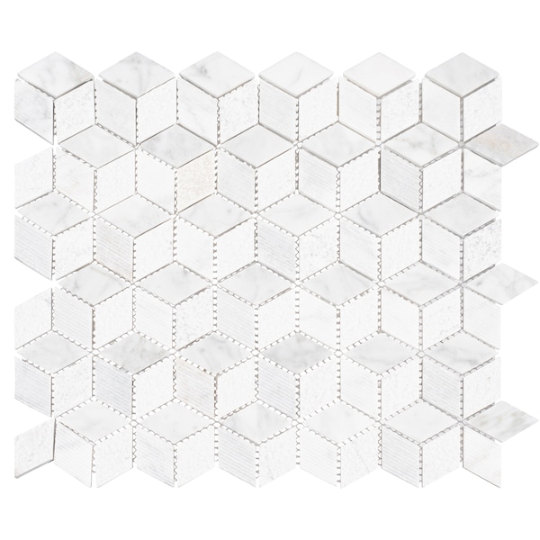 Andova Tiles SAMPLE Cubit 1 x 2 Marble Grid Mosaic Wall  Floor Tile - SAM-ANDCUB325