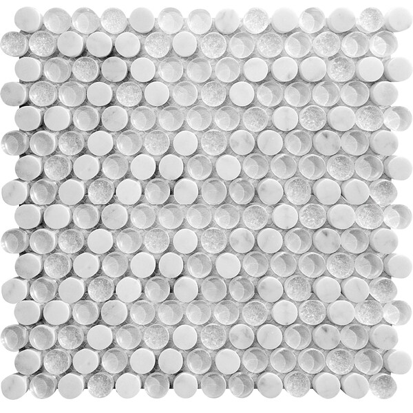 Apollo Tile Sample of Pearl River 11.8"x11.8" Penny Round Glass Mosaic Tile - APLMOK99020EC05 SAMPLE
