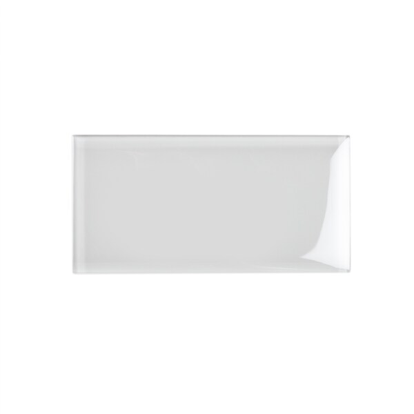 Apollo Tile Sample of 3X6 Soft White Glossy Subway Glass Tile 5 Sq.Ft. - APLA9906636EC98 SAMPLE