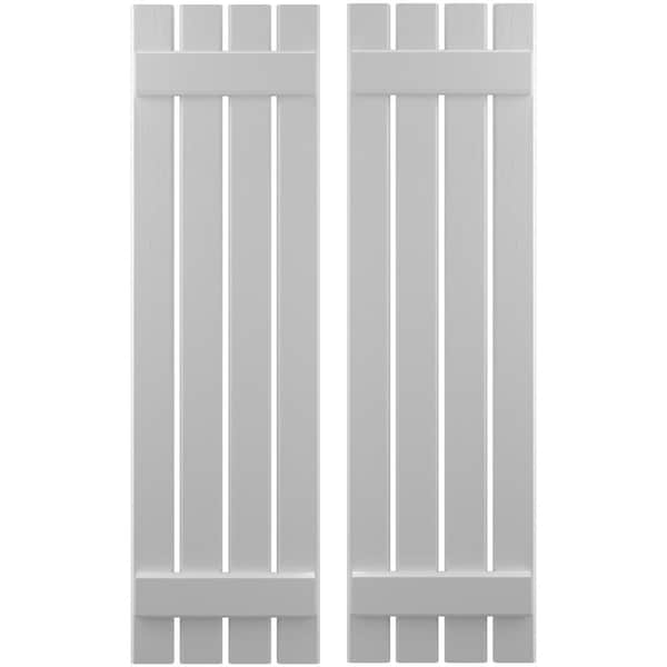 Ekena Millwork Americraft 4-Board (2 Batten) Exterior Real Wood Spaced Board-n-Batten Shutters, ARW101SB415X77PRH - ARW101SB415X77PRH