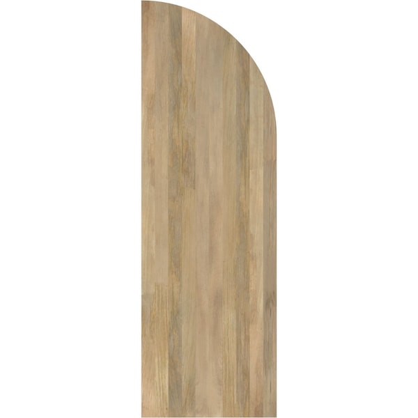 Ekena Millwork Americraft 5-Board (3 Batten) Wood Joined Board-n-Batten Shutters w/ Arch Top, ARW401BQ518X64UNH, PR - ARW401BQ518X64UNH