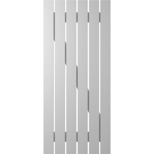 Ekena Millwork Americraft 6-Board (2 Batten) Wood Spaced Board-n-Batten Shutters w/ Z-Bar, ARW102SB623X62PRH - ARW102SB623X62PRH