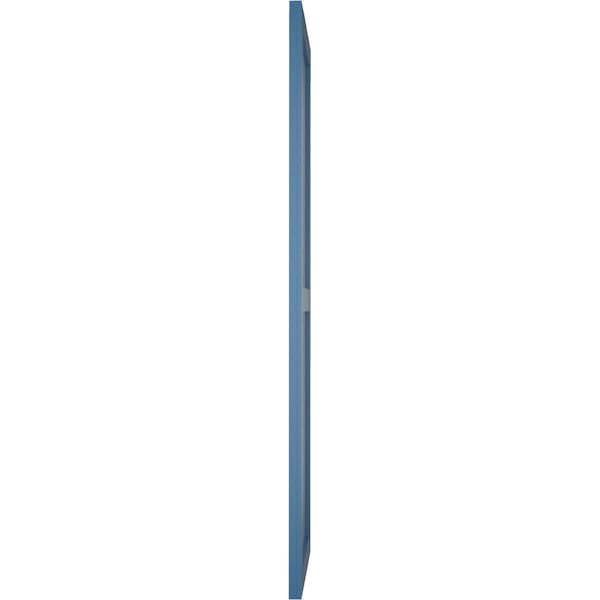 Ekena Millwork True Fit PVC Two Panel Chevron Modern Style Fixed Mount Shutters, Sojourn Blue, 18W x 50H, PR - TFP101CV18X050HB