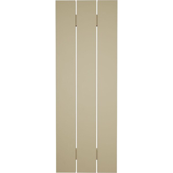 Ekena Millwork Rustic Three Board Spaced Board-n-Batten Sandblasted Faux Wood Shutters, 17 1/2W x 40H, PR - SHUBSS17X40SDPR