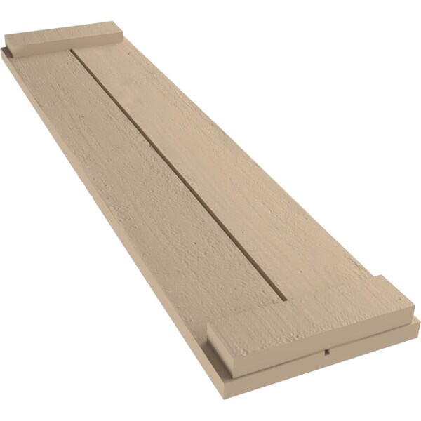 Ekena Millwork Rustic Two Board Joined Board-n-Batten Rough Cedar Faux Wood Shutters w/End Batten, 11W x 60H, PR - SHUBJE11X60RCPR