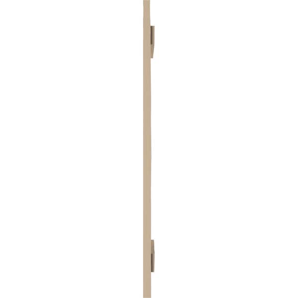 Ekena Millwork Rustic Two Board Spaced Board-n-Batten Knotty Pine Faux Wood Shutters, 11 1/2W x 34H, PR - SHUBSS11X34KPPR