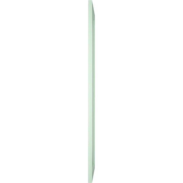 Ekena Millwork True Fit PVC Single Panel Herringbone Modern Style Fixed Mount Shutters, Seaglass, 15W x 33H, PR - TFP001HB15X033SG