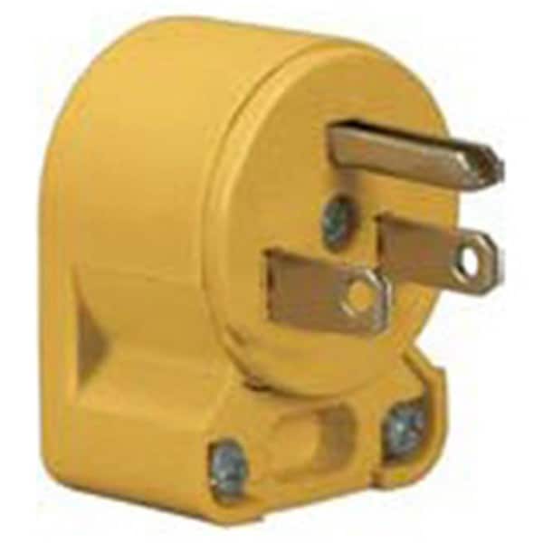 Serverusa 15A 125V 2-Pole Heavy Duty Grade Vinyl Plug, Amarillo - SE2533706
