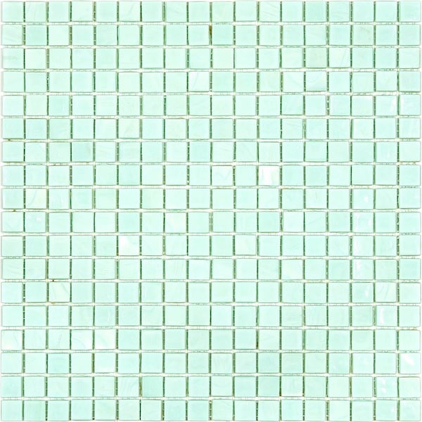 Apollo Tile Skosh 11.6inx11.6in Glossy Light Blue-Green Glass Mosaic Wall and Floor Tile 18.69 sqft/case, 20PK - APLNB88GN426A
